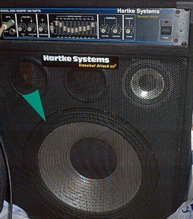 My faithful Hartke 3500 bass amp