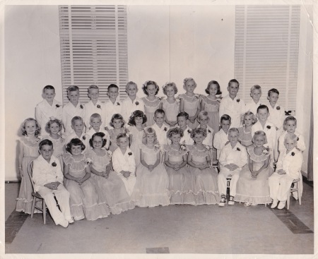 1st. Baptist Church Kinder. 1950. I am front L