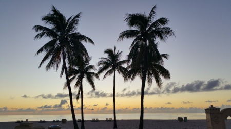 Sunrise on Hollywood Beach Florida