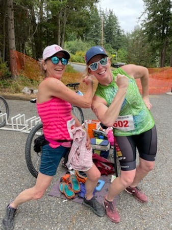 My heart niece and me after sprint triathlon