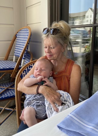 Ellen with new grandson in Kansas City