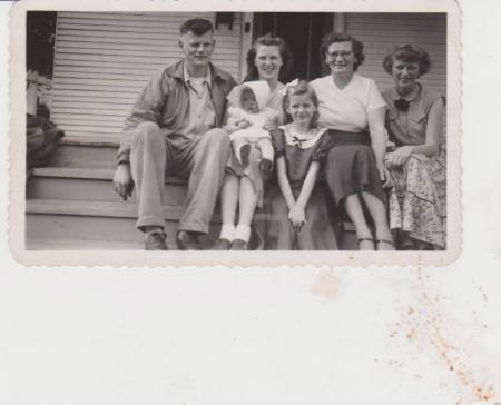 Mom and her kids, spring 1951