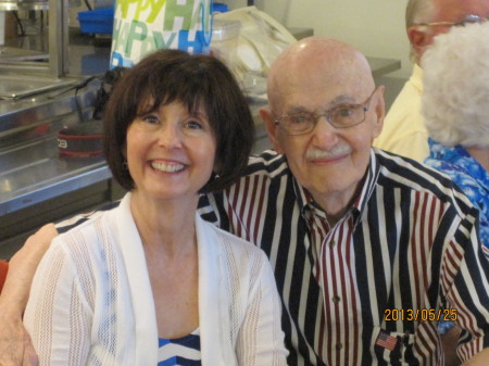 Leanne and Dad at his 90th birthday celebration