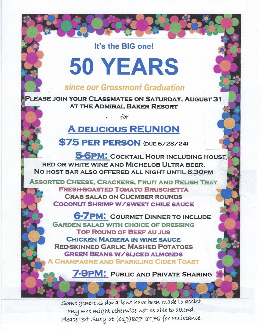 Grossmont High School 50th Reunion