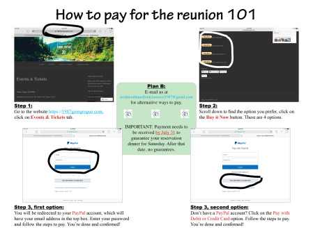How to pay for the reunion 101