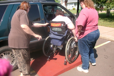 jan using her new ramp