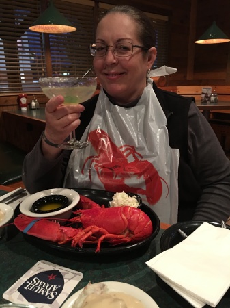 Maine lobster & a margarita. Life is good.