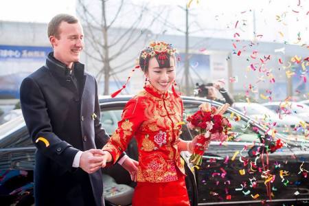 Tyler and his bride Linghan Wang