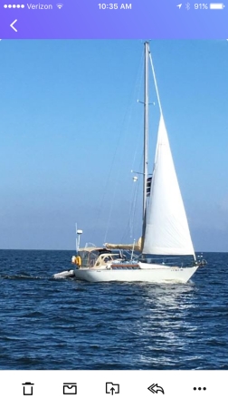 Sailing down ICW by Bellhaven, NC