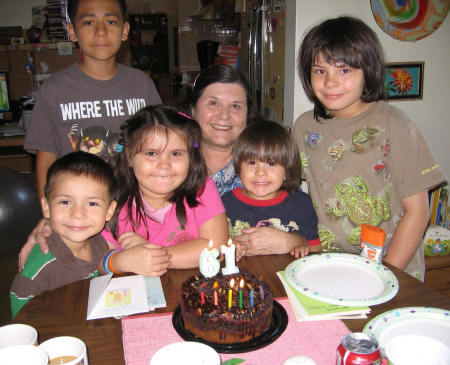 With My Five Grandchildren July 2011