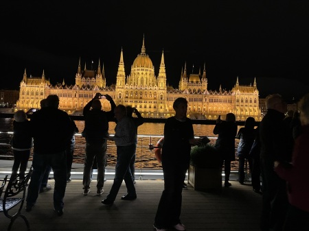 Budapest at Night on cruise