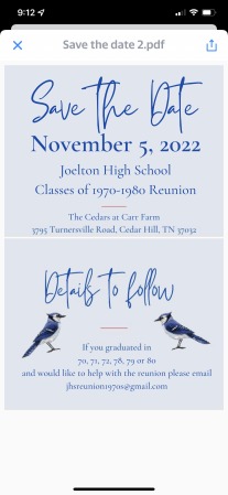 Save the Date - Classes 70-80 Reunion