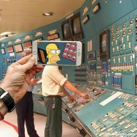 Homer at the controls