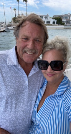 Ron and I out boating in Newport 