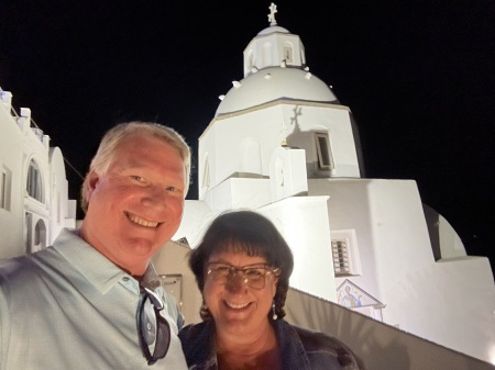 Beautiful night with Gail in Santorini. 2023