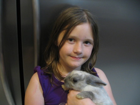 Skyler, my daughter with fluffy