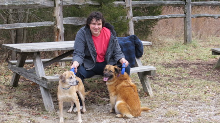 Michael and our dogs