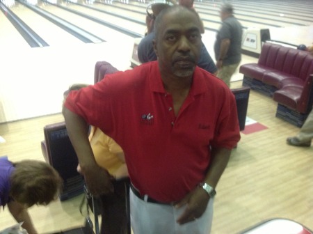 Hubby, Robert bowling in Reno, NV