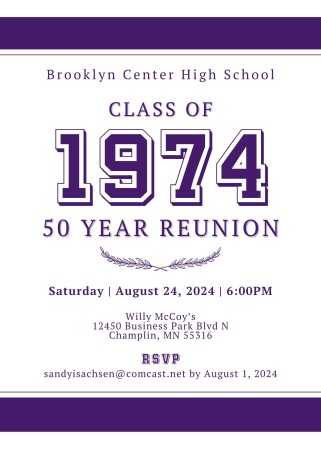 Brooklyn Center High School 50th Reunion