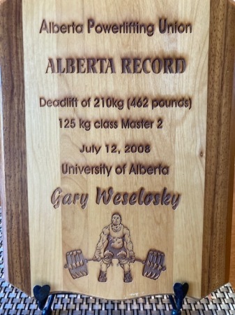 One of my powerlifting Alberta records