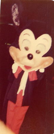 As Mickey Mouse, Christmas 1975