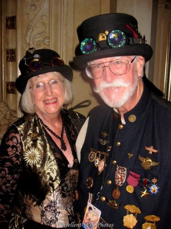 Pam Molohon and Ron May in steampunk.