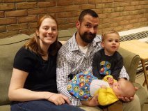 Son Steve, and his wife Jill, with my grandkids Oliver and Lucy