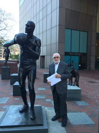 Marty and Bill Russell statue!