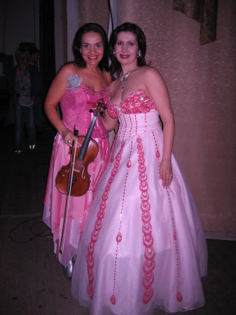 Elena (on right) & Her Favorite Violinist