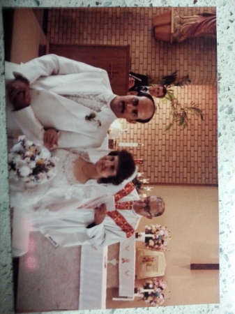 our wedding day on May 28, 1983 in Blessing Tx