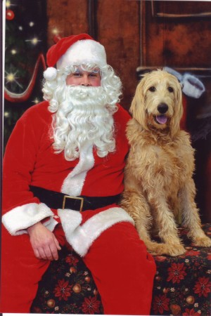 Ginger with Santa 2011
