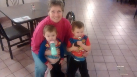 Great-Grandma With Aiden and Liam