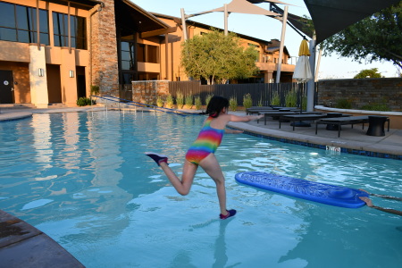 Can your granddaughter walk on water also?!!!