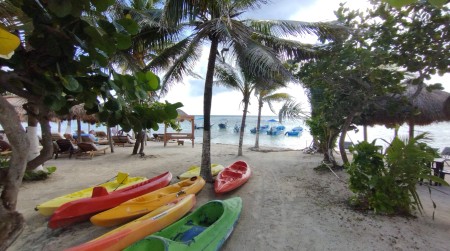 BEACH VIEW FROM PROMENADE DOWNTOWN COSTA MAYA