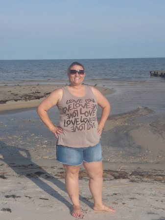 Rhonda on the beach
