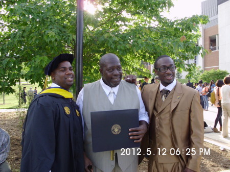 Kenny Jr getting his Masters Degree