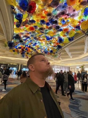 Chihuly Art Blossoms Display at Bellagio Hotel