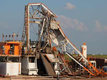 Collapsed Derrick on a Land Rig