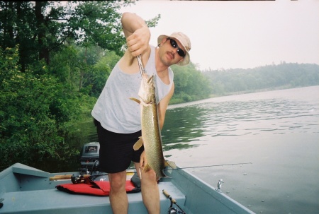 Muskie, pike fishing in Quebec Canada
