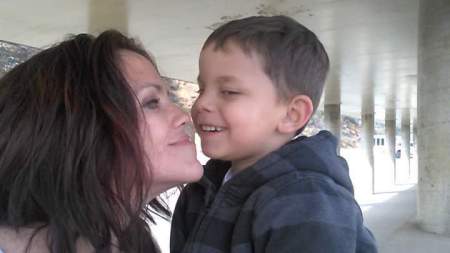 My oldest daughter and youngest grandson