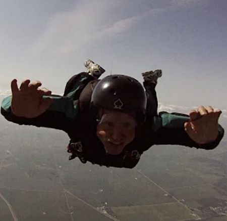 Sky Diving at 14k Feet Over Chicago Farmland
