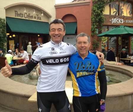 With Chuck at Peets Coffee, Newport Beach