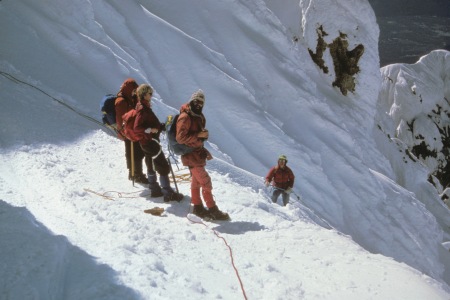 Decending from summit of Mt. Hood