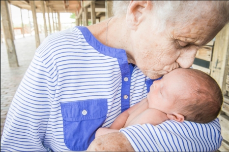 me and my great-grandson Will (from his newborn pictures)