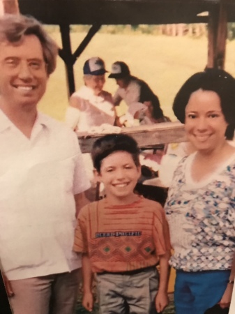 July 1990 with my wife Eliana and son Adam.