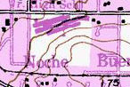 Fremont Jr. High building outline on a old map