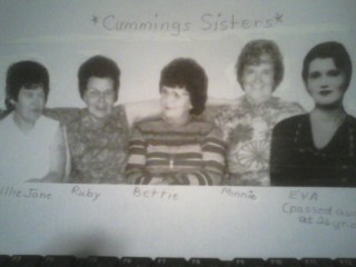 mother on left and her 4 sisters