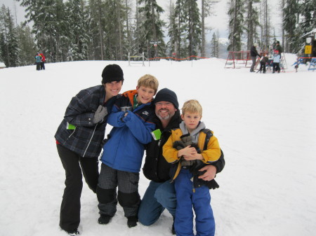 Skiing in Northern Idaho with Daughter Jamie and grandboys..Jamies husband ryan took  this photo