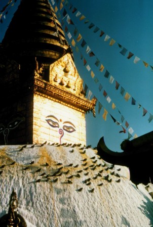 Swayambhu Stupa, January 1996
