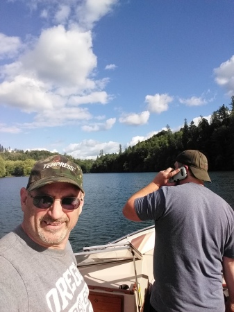 My buddy John and I on Mayfield Lake, Wa.